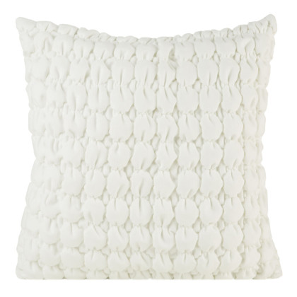 Zamatová obliečka na vankúš biely